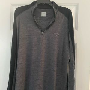 Callaway Grey and Black Men’s Half Zip Pullover.  Size M